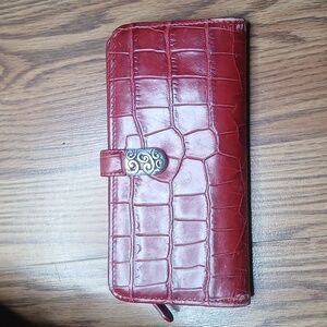 Brighton Red Croc-Embossed Wallet